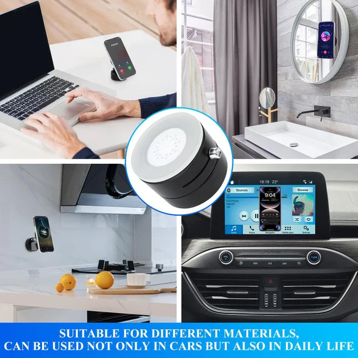 360° Rotating Magnetic Phone Holder for Car and Gym - Strong Vacuum Suction, Hands-Free Mount with Universal Compatibility & Windshield Phone Stand