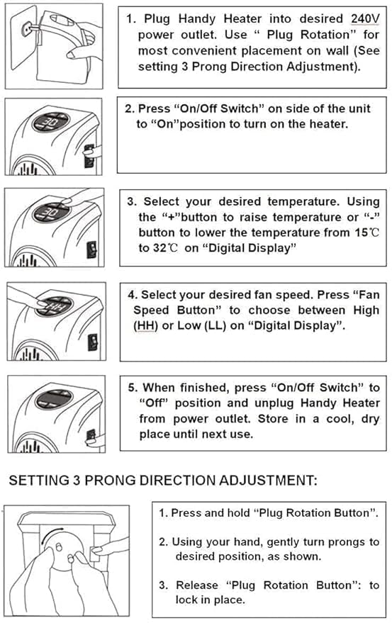 MOKRUSH Electric Handy Heater|Wall-Outlet 400 Watts Electric Handy Room Heater (Room Heaters Home For Bedroom, Reading Books, Work, Bathrooms, Rooms, Offices, Home) (Room Heaters-3)